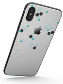 Abstract Scattered Black and Teal Dots - iPhone X Skin-Kit