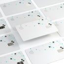 Abstract Scattered Teal Dots - Premium Protective Decal Skin-Kit for the Apple Credit Card