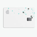 Abstract Scattered Teal Dots - Premium Protective Decal Skin-Kit for the Apple Credit Card