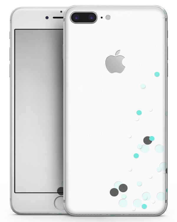 Abstract Scattered Teal Dots - Skin-kit for the iPhone 8 or 8 Plus