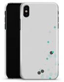 Abstract Scattered Teal Dots - iPhone X Clipit Case