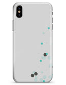 Abstract Scattered Teal Dots - iPhone X Clipit Case
