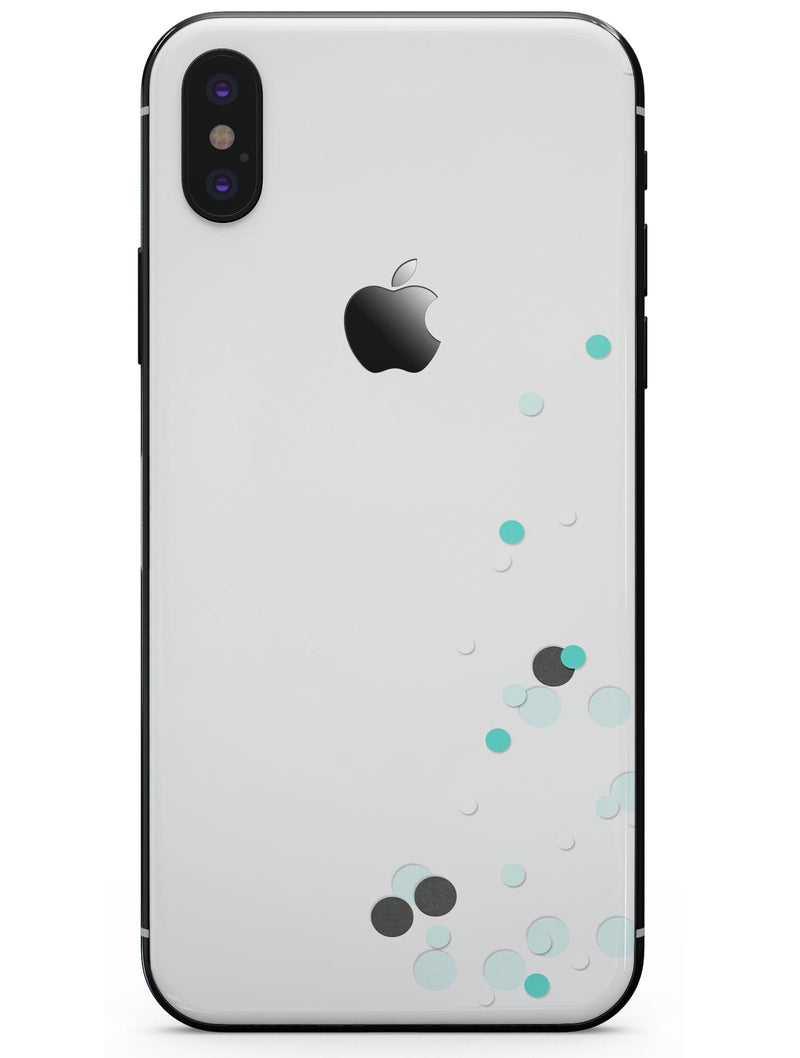 Abstract Scattered Teal Dots - iPhone X Skin-Kit