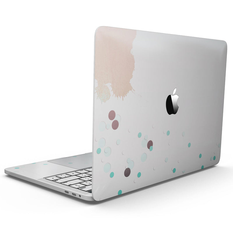 MacBook Pro without Touch Bar Skin Kit - Abstract_Scattered_Teal_Dots_with_Paint_Spill-MacBook_13_Touch_V7.jpg?