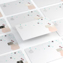 Abstract Scattered Teal Dots with Paint Spill - Premium Protective Decal Skin-Kit for the Apple Credit Card