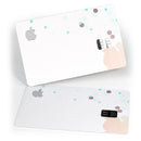 Abstract Scattered Teal Dots with Paint Spill - Premium Protective Decal Skin-Kit for the Apple Credit Card