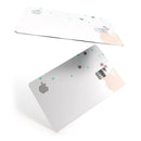 Abstract Scattered Teal Dots with Paint Spill - Premium Protective Decal Skin-Kit for the Apple Credit Card