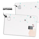 Abstract Scattered Teal Dots with Paint Spill - Premium Protective Decal Skin-Kit for the Apple Credit Card