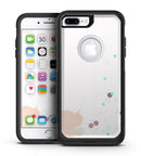 Abstract Scattered Teal Dots with Paint Spill - iPhone 7 or 7 Plus Commuter Case Skin Kit