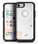 Abstract Scattered Teal Dots with Paint Spill - iPhone 7 or 7 Plus Commuter Case Skin Kit