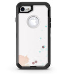Abstract Scattered Teal Dots with Paint Spill - iPhone 7 or 8 OtterBox Case & Skin Kits