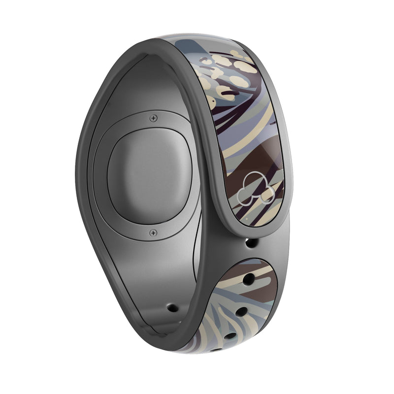 Abstract Subtle Toned Floral Strokes - Decal Skin Wrap Kit for the Disney Magic Band