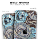 Abstract Subtle Toned Floral Strokes  - Protective Skin Wrap & Decal – Compatible with iPhone SE to iPhone 17 Pro Max (All Models)