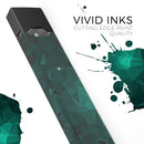 Abstract Teal Geometric Shapes - Premium Decal Protective Skin-Wrap Sticker compatible with the Juul Labs vaping device