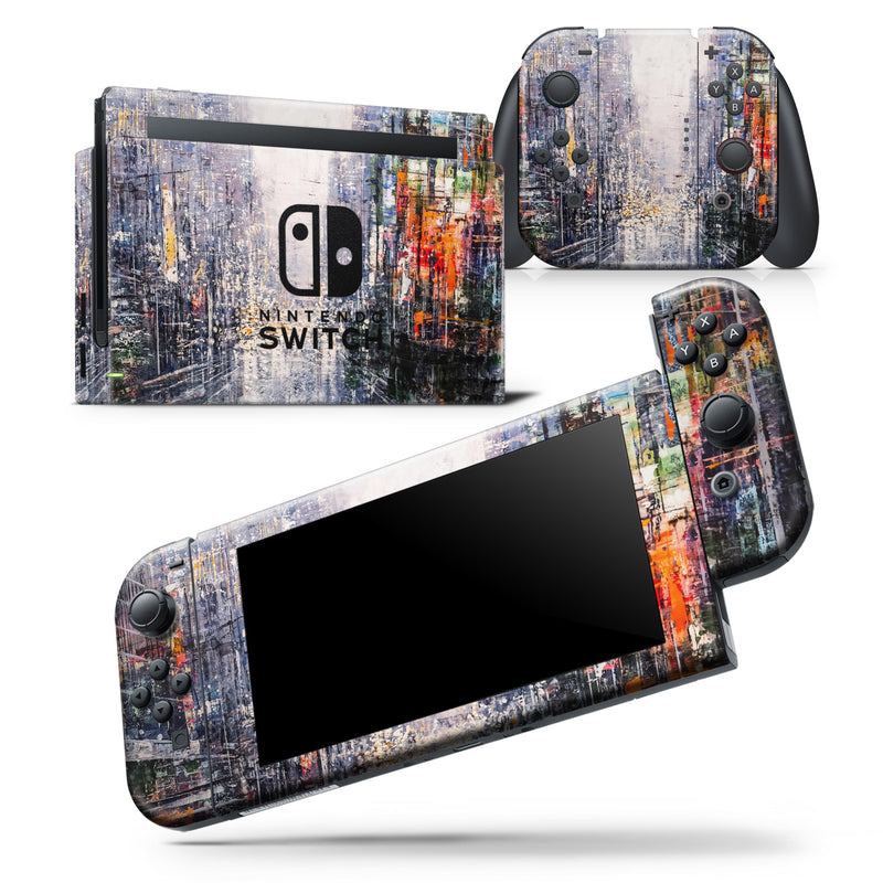 Abstract Times Square - Skin Wrap Decal for Nintendo Switch Lite Console & Dock - 3DS XL - 2DS - Pro - DSi - Wii - Joy-Con Gaming Controller