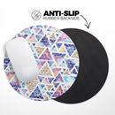 Abstract Triangular Watercolor Shapes// WaterProof Rubber Foam Backed Anti-Slip Mouse Pad for Home Work Office or Gaming Computer Desk