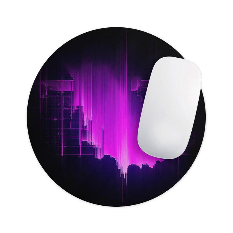 Abstract Vivid Pink Glitch// WaterProof Rubber Foam Backed Anti-Slip Mouse Pad for Home Work Office or Gaming Computer Desk