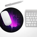 Abstract Vivid Pink Glitch// WaterProof Rubber Foam Backed Anti-Slip Mouse Pad for Home Work Office or Gaming Computer Desk