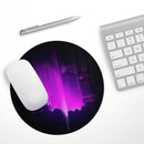 Abstract Vivid Pink Glitch// WaterProof Rubber Foam Backed Anti-Slip Mouse Pad for Home Work Office or Gaming Computer Desk