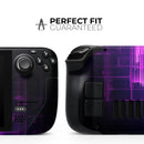 Abstract Vivid Pink Glitch // Full Body Skin Decal Wrap Kit for the Steam Deck handheld gaming computer