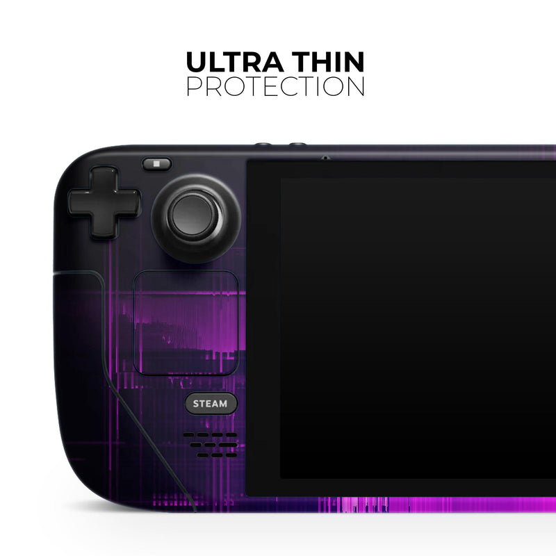 Abstract Vivid Pink Glitch // Full Body Skin Decal Wrap Kit for the Steam Deck handheld gaming computer