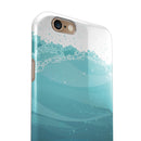 Abstract WaterWaves iPhone 6/6s or 6/6s Plus 2-Piece Hybrid INK-Fuzed Case
