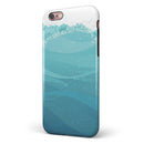 Abstract WaterWaves iPhone 6/6s or 6/6s Plus 2-Piece Hybrid INK-Fuzed Case
