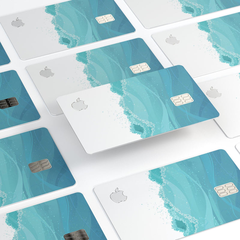 Abstract WaterWaves - Premium Protective Decal Skin-Kit for the Apple Credit Card