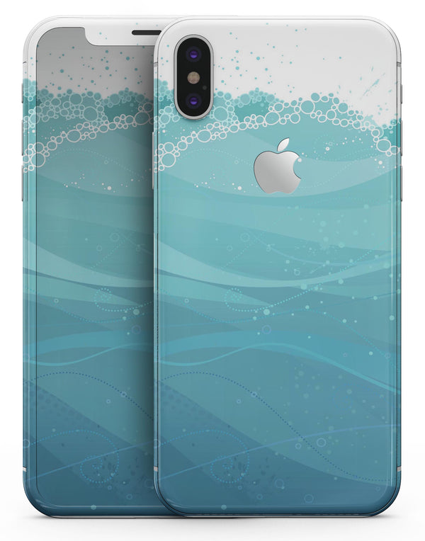 Abstract WaterWaves - iPhone X Skin-Kit