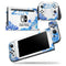 Abstract Watercolor Blue Feather Circle - Skin Wrap Decal for Nintendo Switch Lite Console & Dock - 3DS XL - 2DS - Pro - DSi - Wii - Joy-Con Gaming Controller