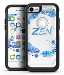 Abstract Watercolor Blue Feather Circle - iPhone 7 or 8 OtterBox Case & Skin Kits