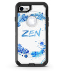 Abstract Watercolor Blue Feather Circle - iPhone 7 or 8 OtterBox Case & Skin Kits