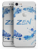 Abstract Watercolor Blue Feather Circle - Skin-kit for the iPhone 8 or 8 Plus