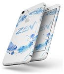 Abstract Watercolor Blue Feather Circle - Skin-kit for the iPhone 8 or 8 Plus