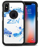 Abstract Watercolor Blue Feather Circle - iPhone X OtterBox Case & Skin Kits