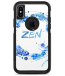 Abstract Watercolor Blue Feather Circle - iPhone X OtterBox Case & Skin Kits