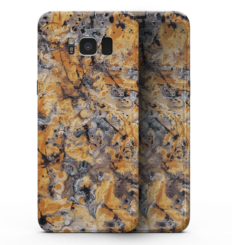 Abstract Wet Gold Paint - Samsung Galaxy S8 Full-Body Skin Kit