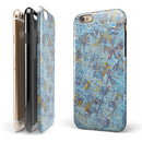 Abstract Wet Paint Blue Crossed iPhone 6/6s or 6/6s Plus 2-Piece Hybrid INK-Fuzed Case
