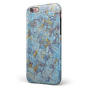 Abstract Wet Paint Blue Crossed iPhone 6/6s or 6/6s Plus 2-Piece Hybrid INK-Fuzed Case