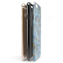 Abstract Wet Paint Blue Crossed iPhone 6/6s or 6/6s Plus 2-Piece Hybrid INK-Fuzed Case