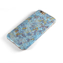 Abstract Wet Paint Blue Crossed iPhone 6/6s or 6/6s Plus 2-Piece Hybrid INK-Fuzed Case