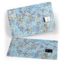 Abstract Wet Paint Blue Crossed - Premium Protective Decal Skin-Kit for the Apple Credit Card