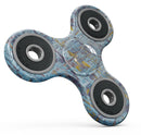 Abstract Wet Paint Blue Crossed Full-Body Fidget Spinner Skin-Kit