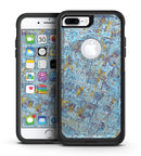 Abstract Wet Paint Blue Crossed - iPhone 7 or 7 Plus Commuter Case Skin Kit