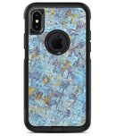 Abstract Wet Paint Blue Crossed - iPhone X OtterBox Case & Skin Kits