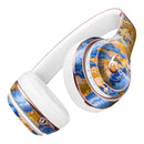 Abstract Wet Paint Blue and Gold Tilt Full-Body Skin Kit for the Beats by Dre Solo 3 Wireless Headphones