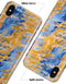 Abstract Wet Paint Blue and Gold Tilt - iPhone X Clipit Case