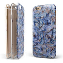 Abstract Wet Paint Blues iPhone 6/6s or 6/6s Plus 2-Piece Hybrid INK-Fuzed Case