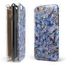 Abstract Wet Paint Blues iPhone 6/6s or 6/6s Plus 2-Piece Hybrid INK-Fuzed Case