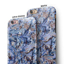 Abstract Wet Paint Blues iPhone 6/6s or 6/6s Plus 2-Piece Hybrid INK-Fuzed Case